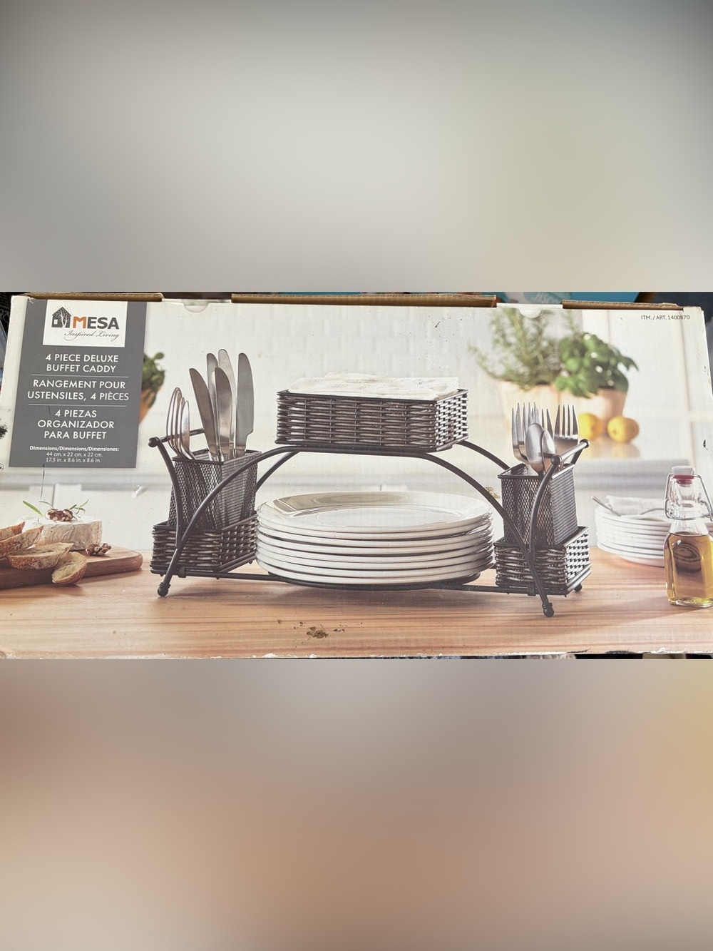Deluxe 4-Piece Buffet Caddy - Bronze